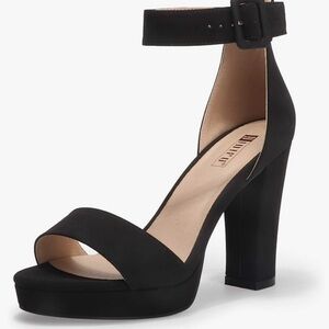 Elegant Black Ankle Strap Heels